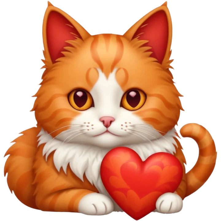 Valentine cat emoji