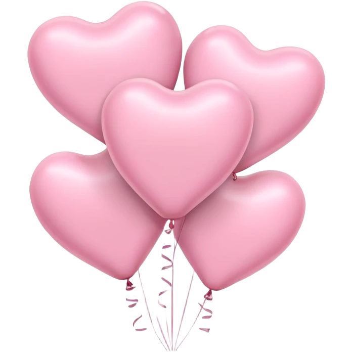 pastel pink heart balloons emoji