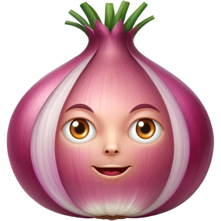 oignon fin ovale rose emoji