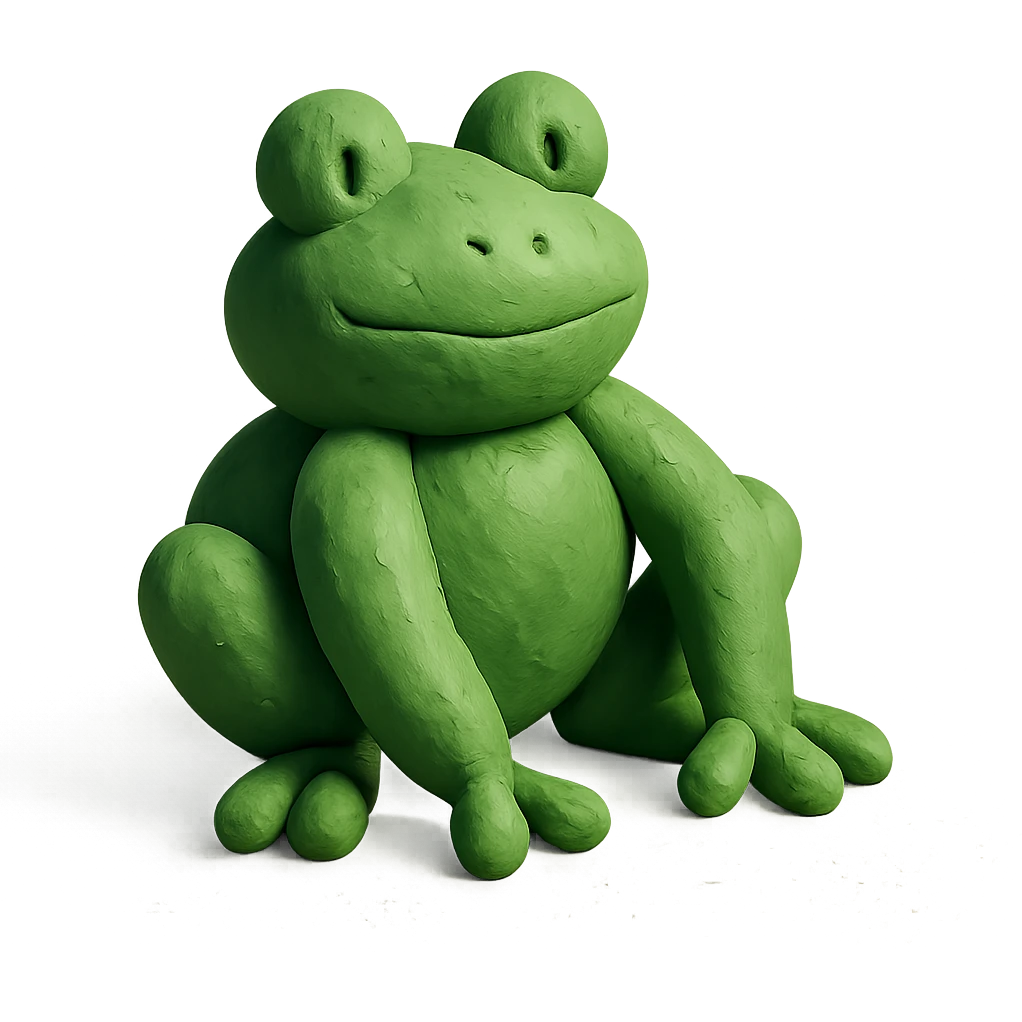 frog shaped like a balloon animal emoji