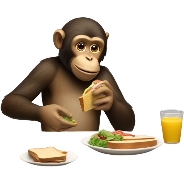 Eat your lunch with a monke emoji