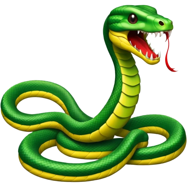 Viper toxic snake with poison emoji