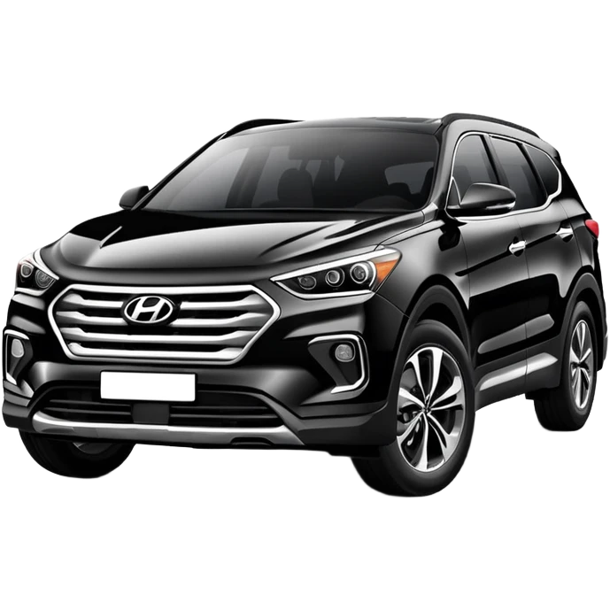 black Hyundai Santa Fe SUV car emoji