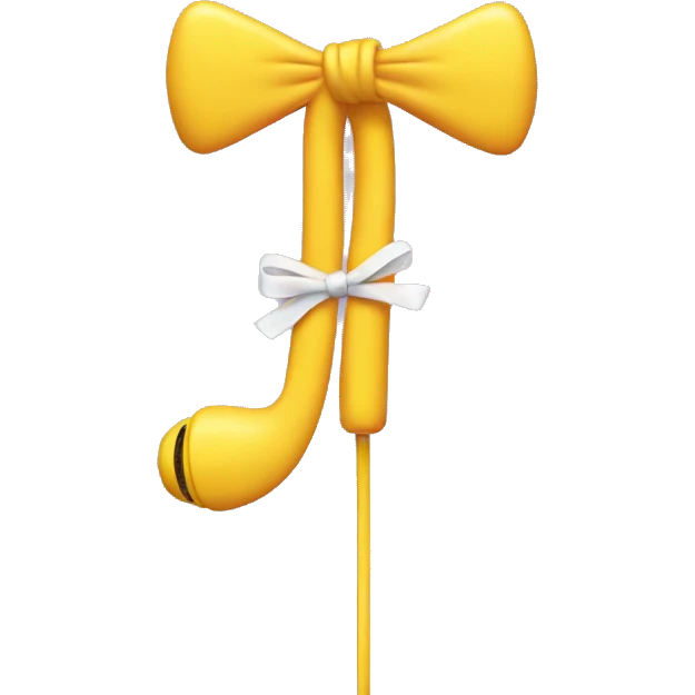 Earphone with bows emoji