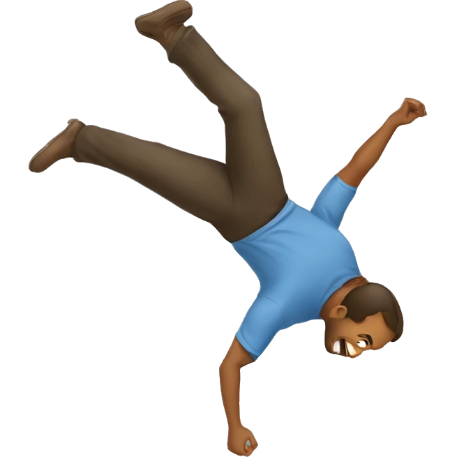 Man doing a backflip emoji