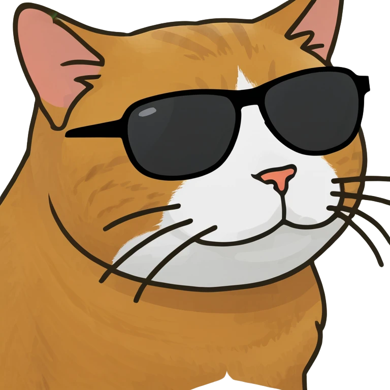 Cat with sunglasses emoji