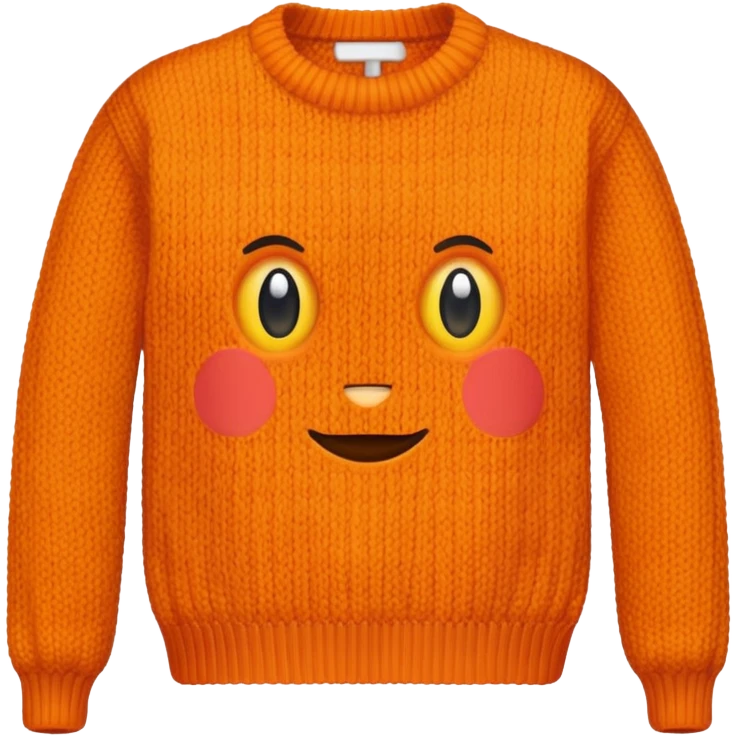 sweter:naranja emoji
