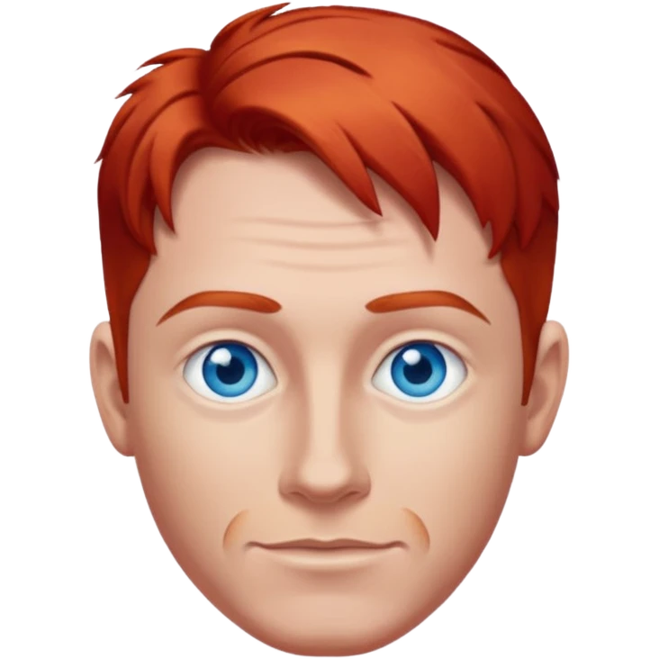 Dave Farrell with blue eyes, red hair emoji