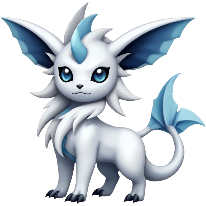 Edgy Cool Kawaii Absol-Silvally-Vaporeon-Absol-Pokémon Full Body emoji