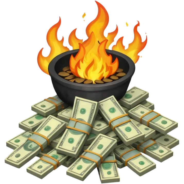 burning money emoji