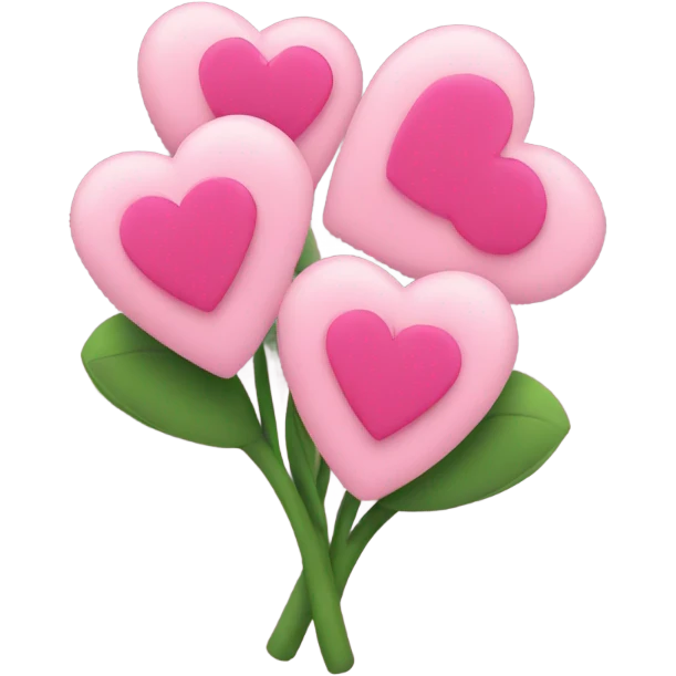 flowers shaped as hearts  emoji