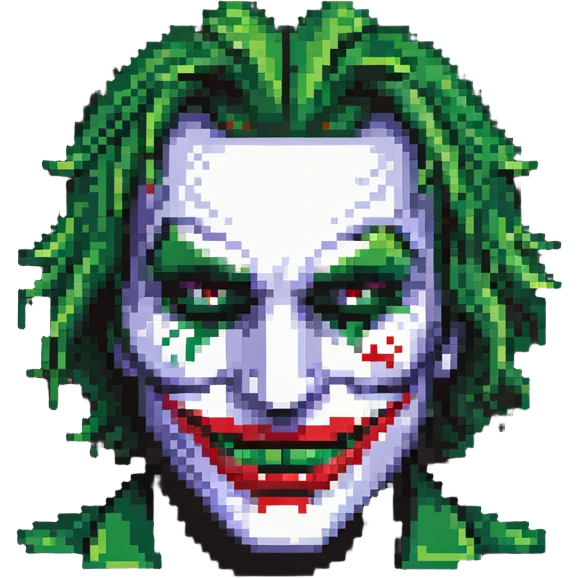 hacker with half red half green joker mask emoji