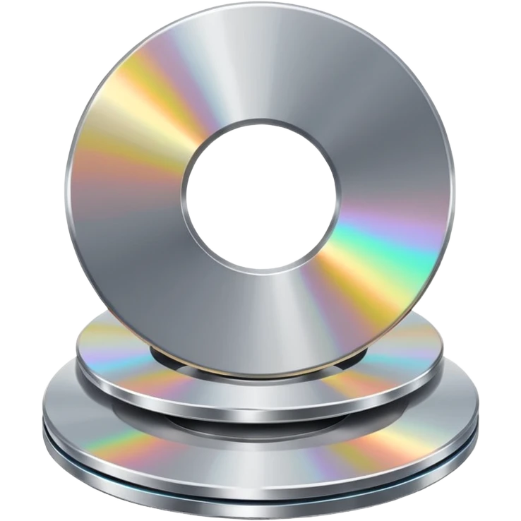 two metal computer disks emoji