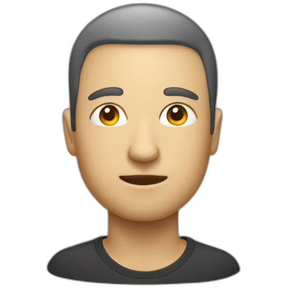 a person with a head that is a physical dictionary emoji