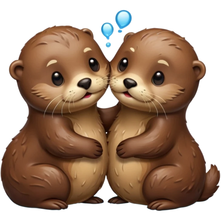 otters kissing emoji