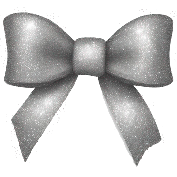silver glitter small bow emoji