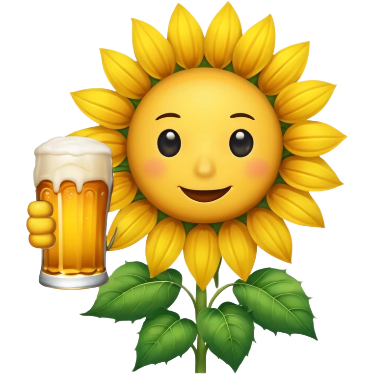 Girasol con chela emoji