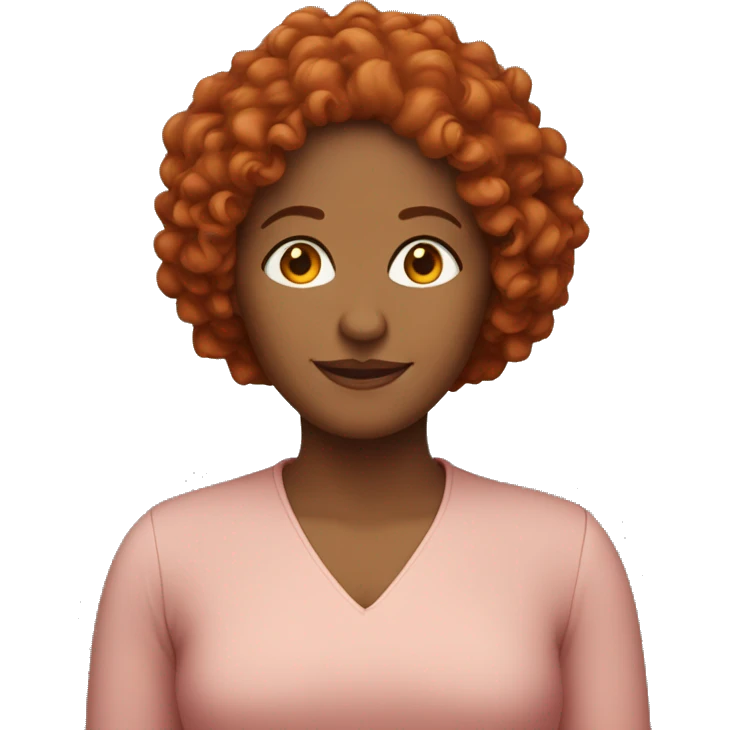 red curly Middle-aged woman emoji