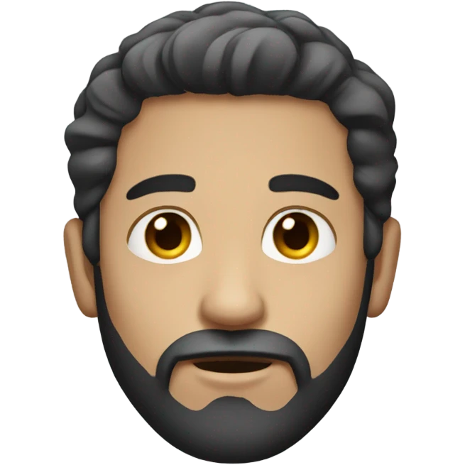 male portrait with facial hair darker hair emoji
