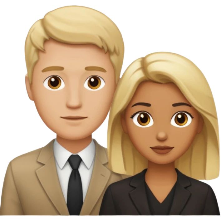 White men and brown women with blonde hair  emoji