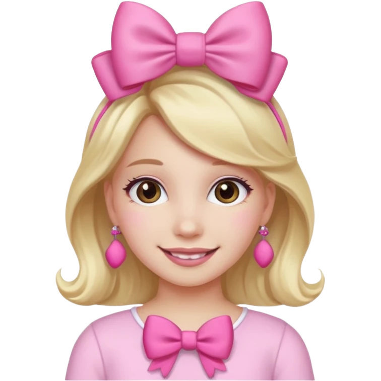 Aesthetic girl with pink accessories  emoji