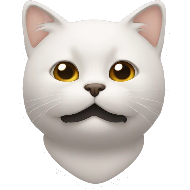 Un chat avec une moustache  emoji