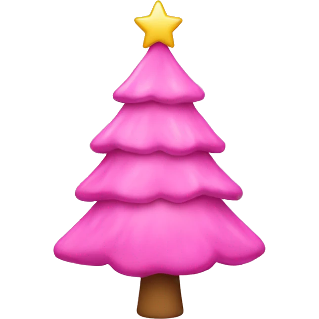pink christmastree emoji