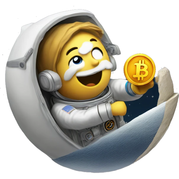BTC to the moon! emoji