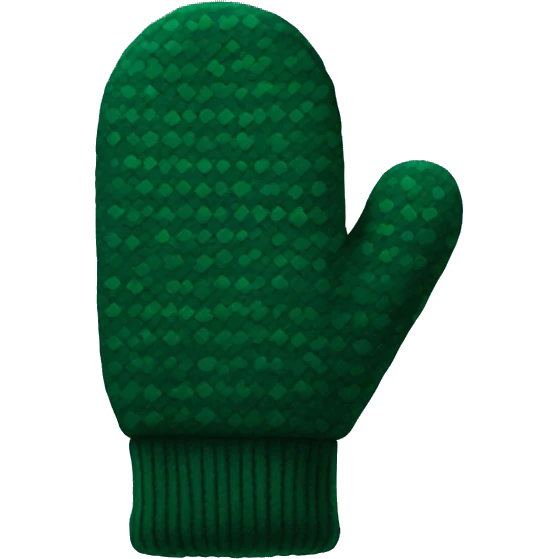 Dark green mittens emoji