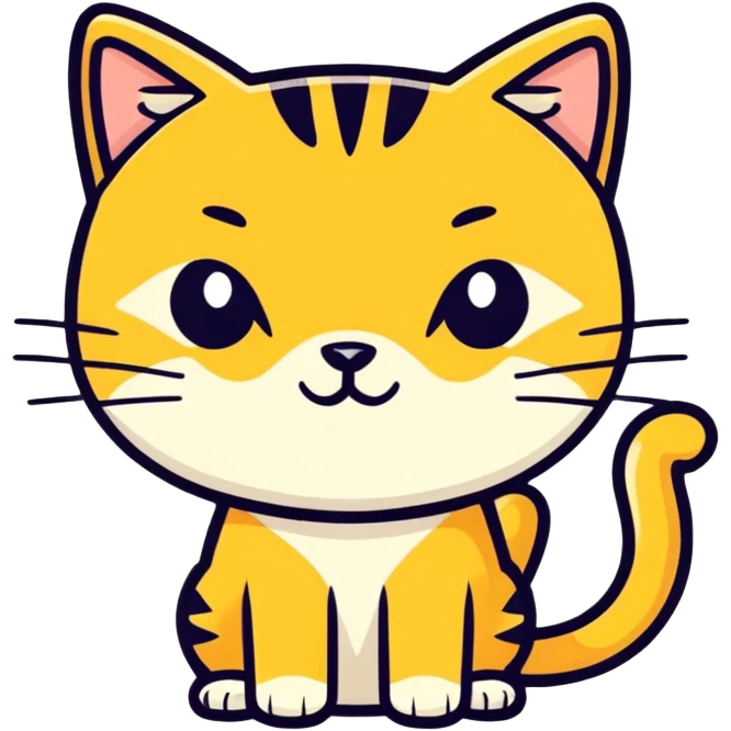 Golden cat know a box emoji