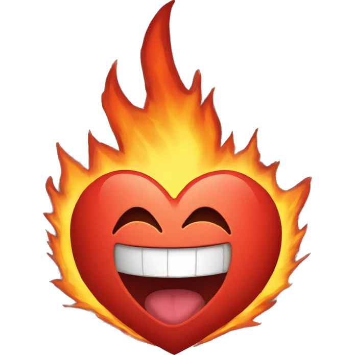 Corazón con fuego  emoji