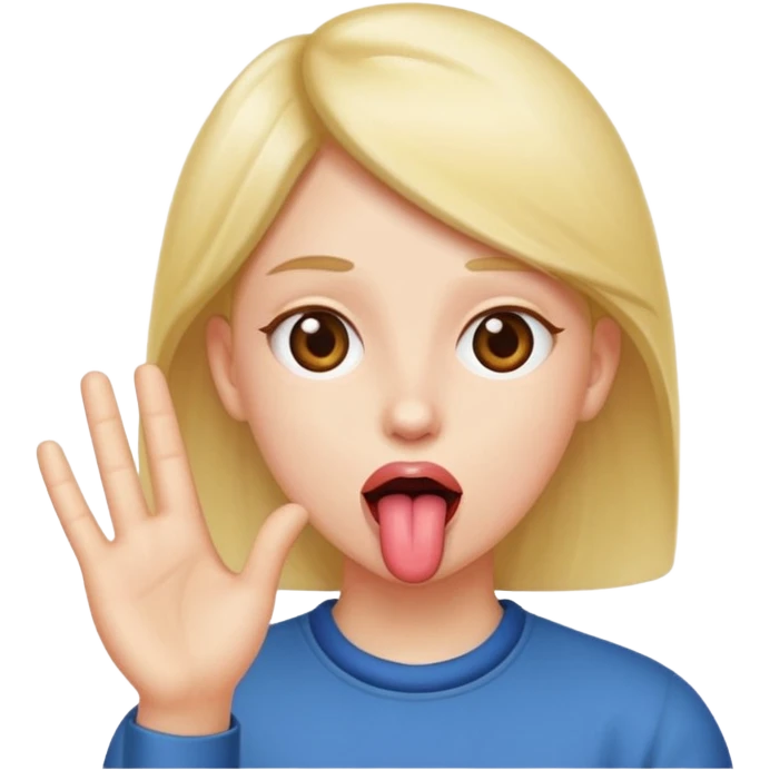 tongue out with hands to the side emoji