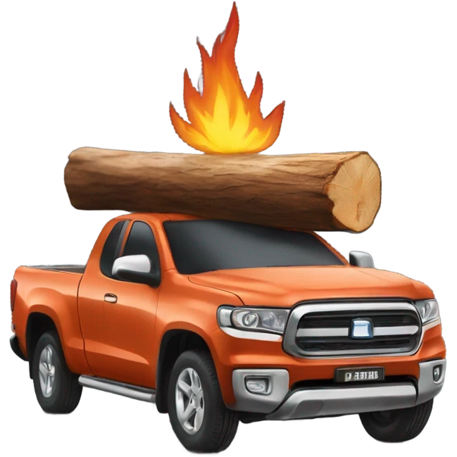 Fire wood on a Ute  emoji