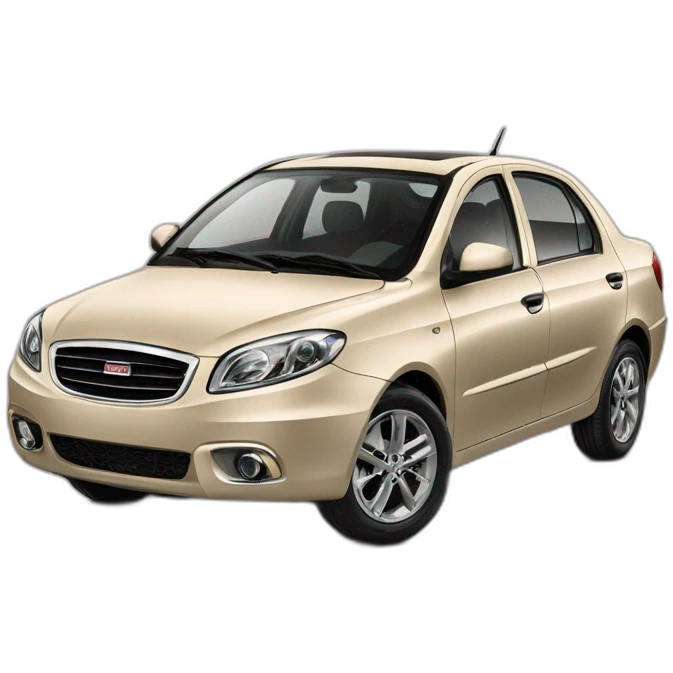 Car Geely CK beige color from the side emoji