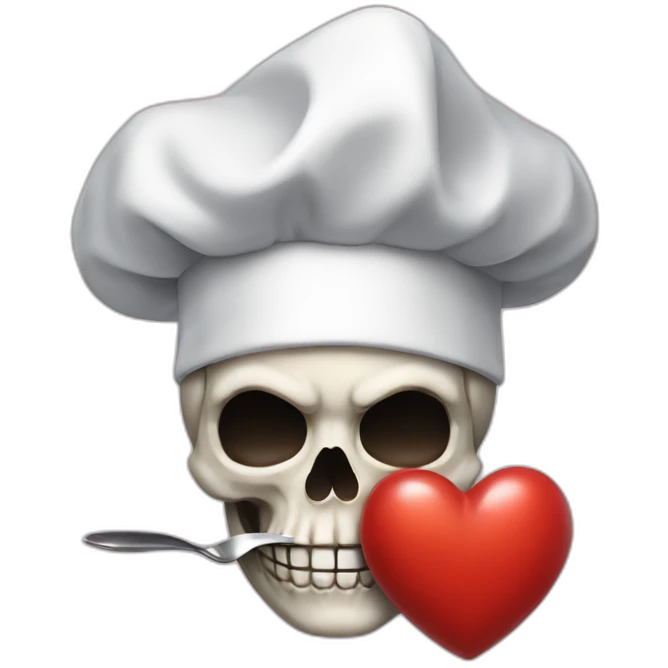 skull Chef's Kiss Pinched Finger heart emoji