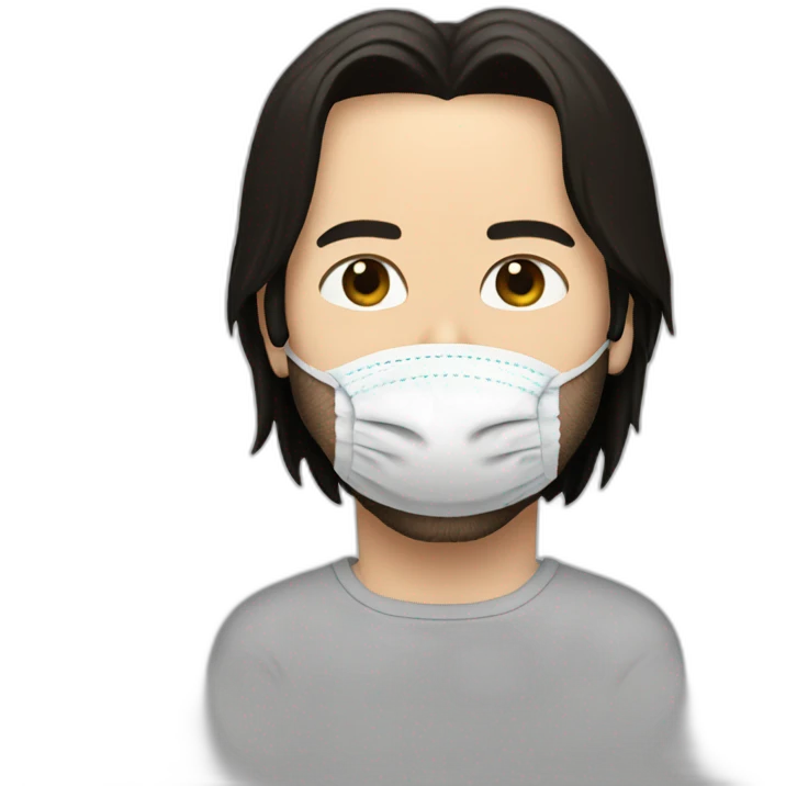 Keanu Reeves with diaper emoji