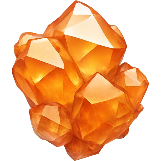 Orange crystal cluster emoji