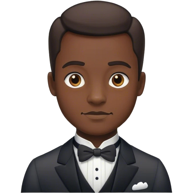 Butler, Front Pose, no body only face, showcasing something on the right emoji