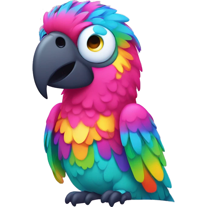 lisa frank parrot emoji