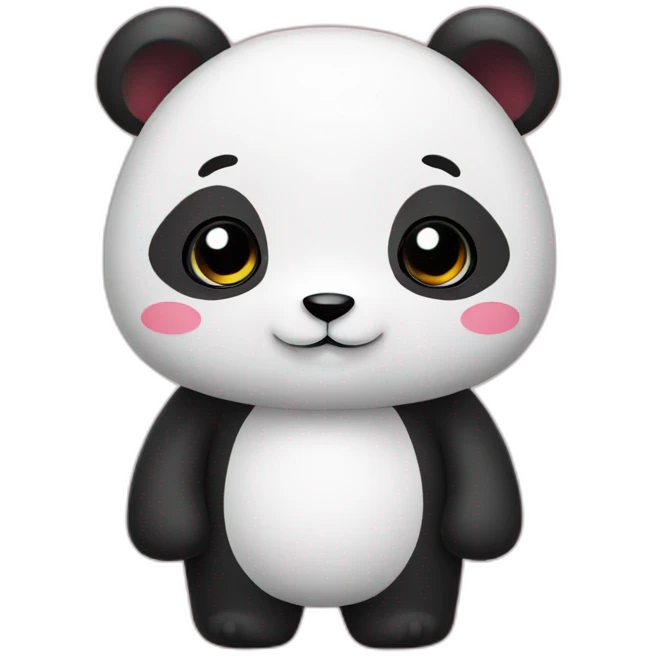 panda kawaii red emoji