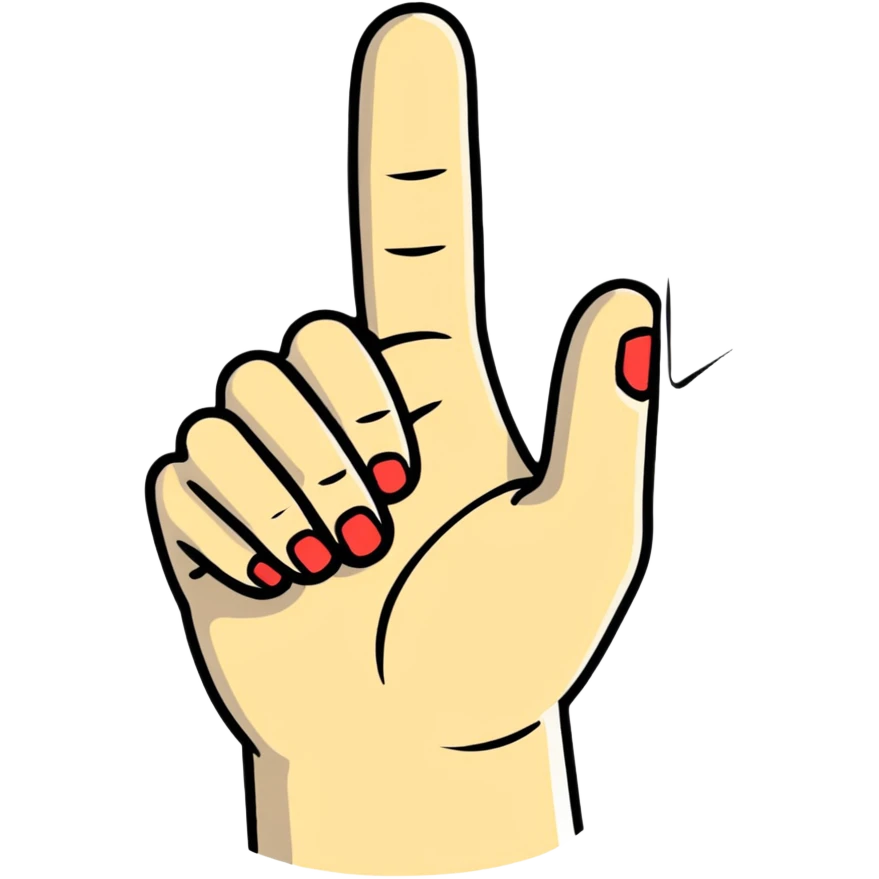Hand with finger marked with voting ink emoji