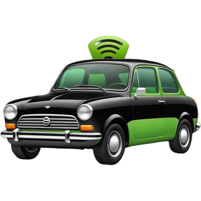 car with spotify logo emoji
