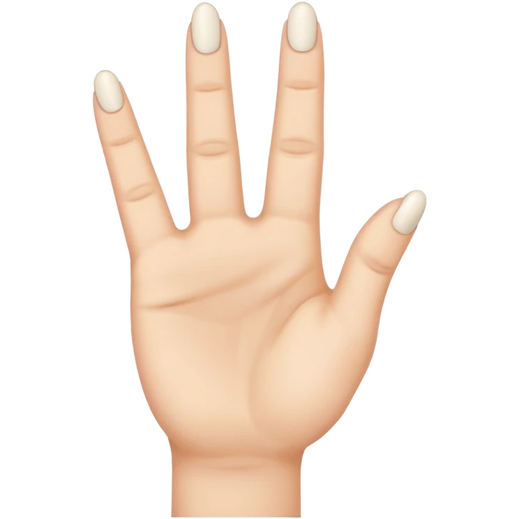 A hand holding up the first 3 fingers and then others are down emoji