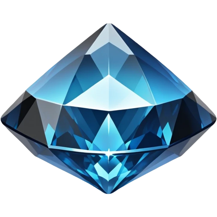 Blue black diamond  emoji