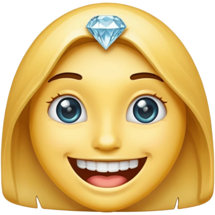 Emoji with diamond grill emoji