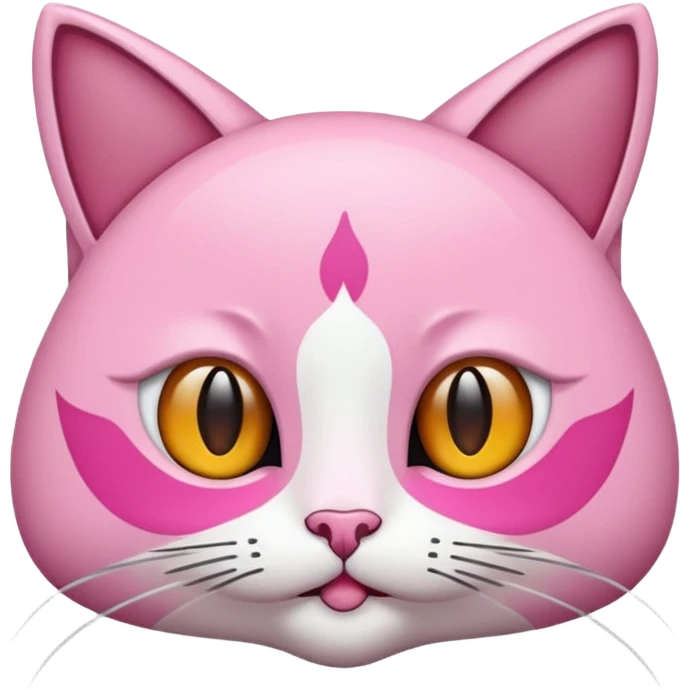 Pembe bir kedi kuyruğu İnce emoji