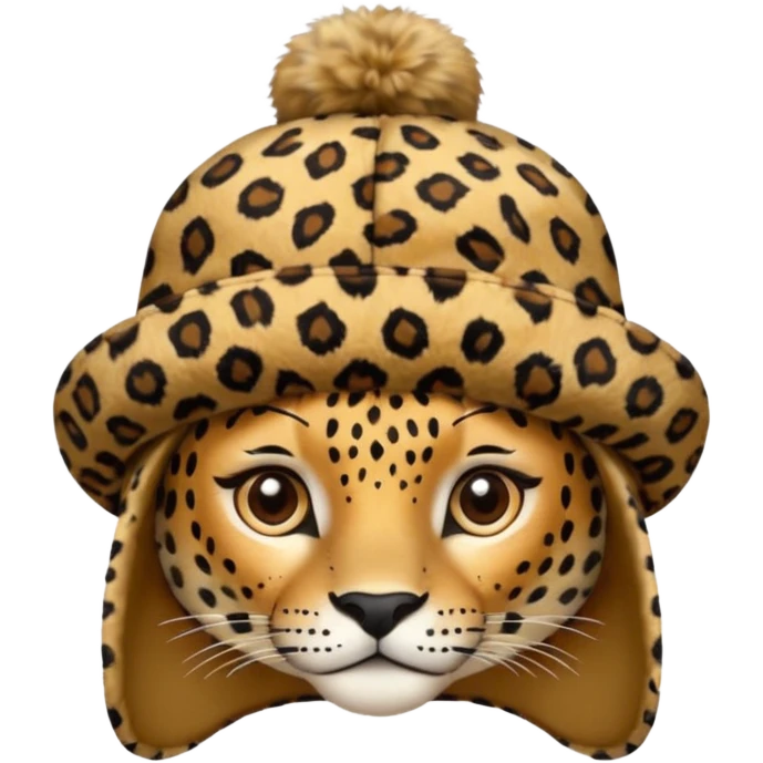 leopard print hat emoji