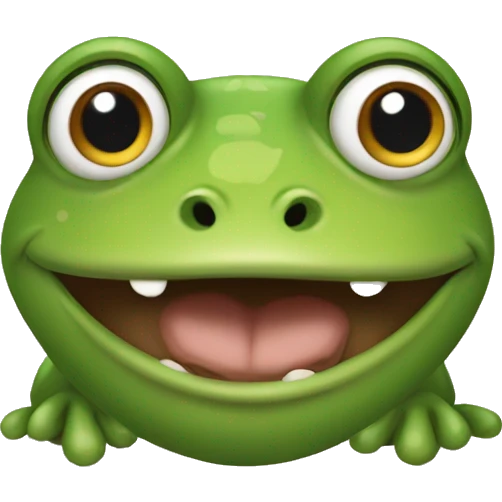 a frog with a dog face emoji