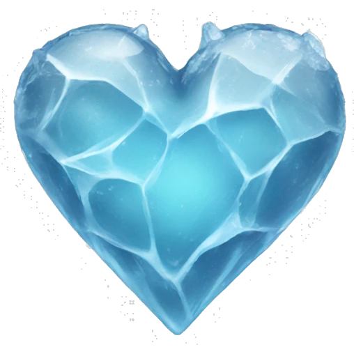 Ice heart emoji