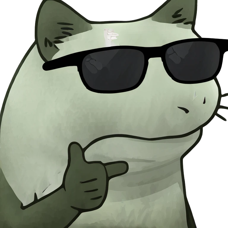 Cat with sunglasses emoji